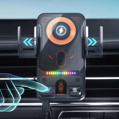 📱Smart 2-in-1 Car Rotating Mobile Phone Holder & Wireless Charger⚡