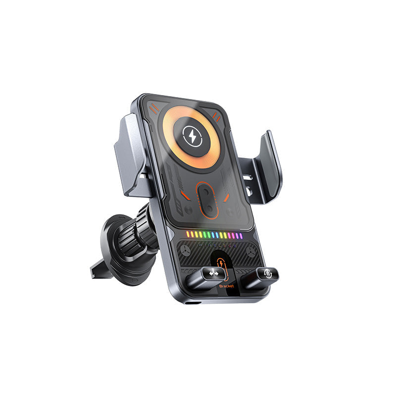 📱Smart 2-in-1 Car Rotating Mobile Phone Holder & Wireless Charger⚡