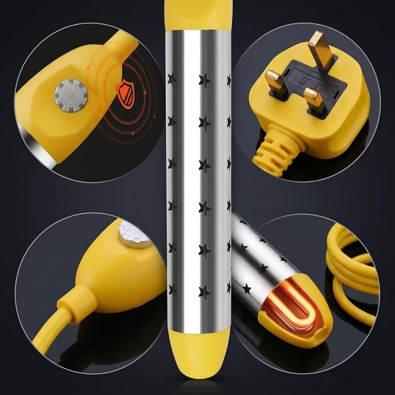 🛁Safe Anti-Scald Immersion Heater for Travel & Home🔥