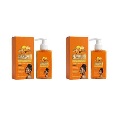 Turmeric & Vitamin C Exfoliating Body Wash – Gentle Scrub Cleanser for Smooth, Radiant-Looking Skin