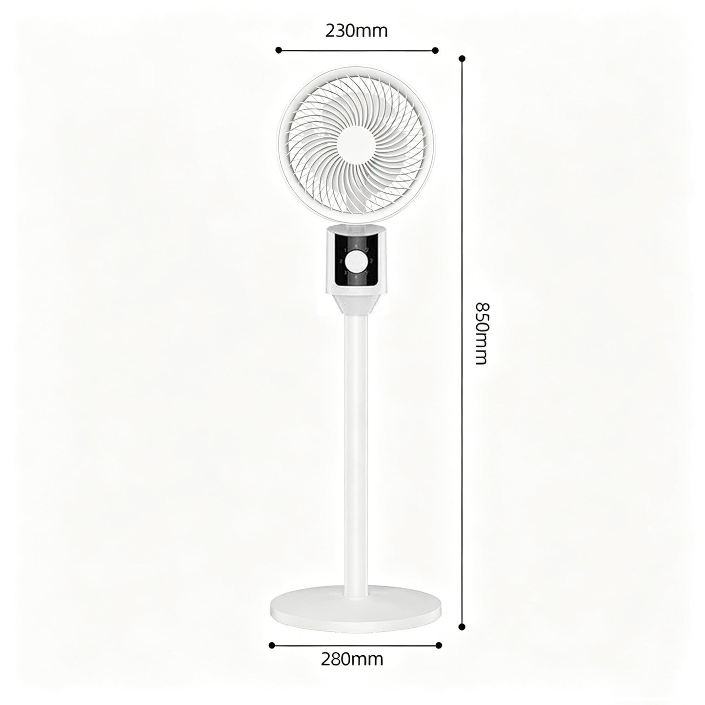 Oscillating Electric Stand Fan with Adjustable Height